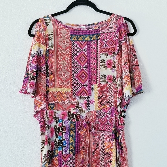 UNCLE FRANK Bohemian Floral Patchwork Midi Dress XS - Picture 6 of 12